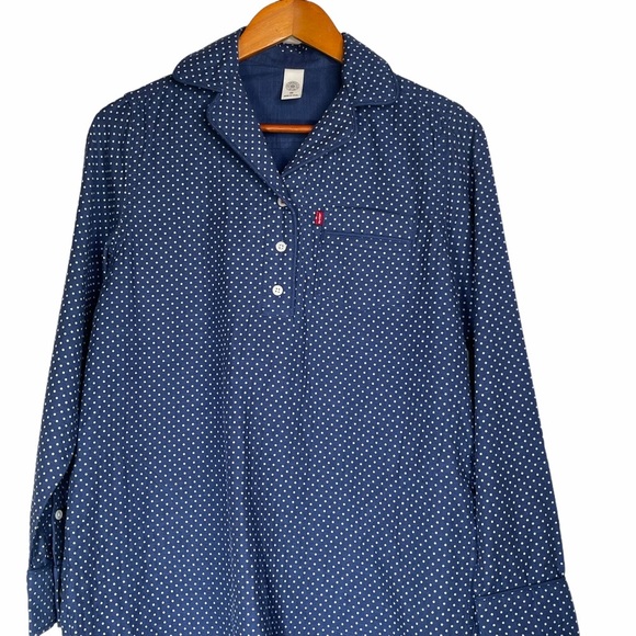 Levi’s XS Blue & White Polka Dot Tunic - Picture 2 of 7